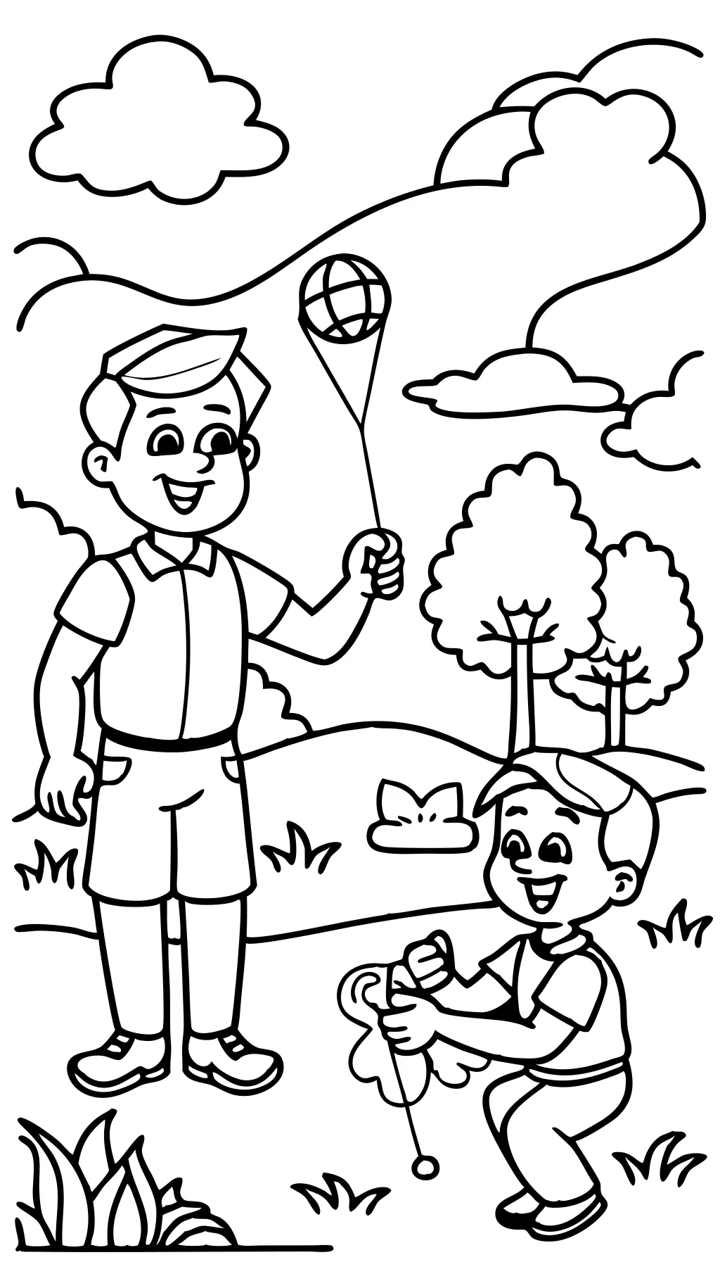 father son coloring pages